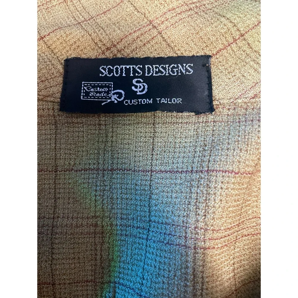 Scotts Designs Mens 2XL  ‎ Plaid  Full Zip